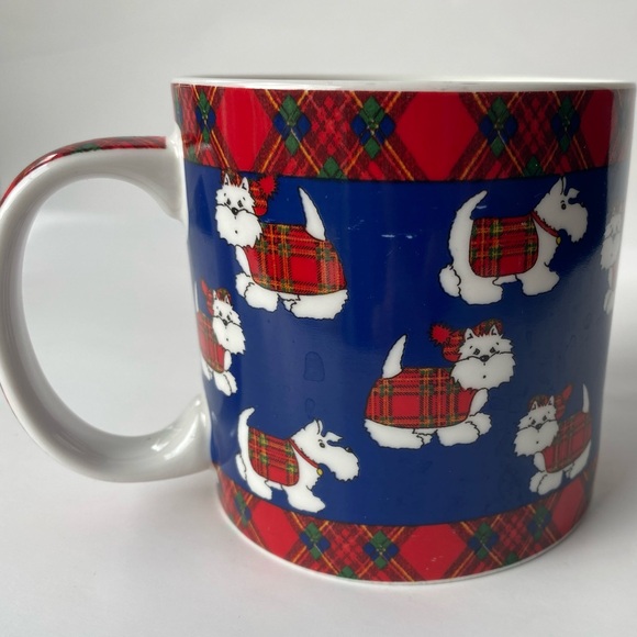 Scottish Terrier Dog Plaid Pattern Christmas Holiday Coffee Mug - Picture 3 of 7